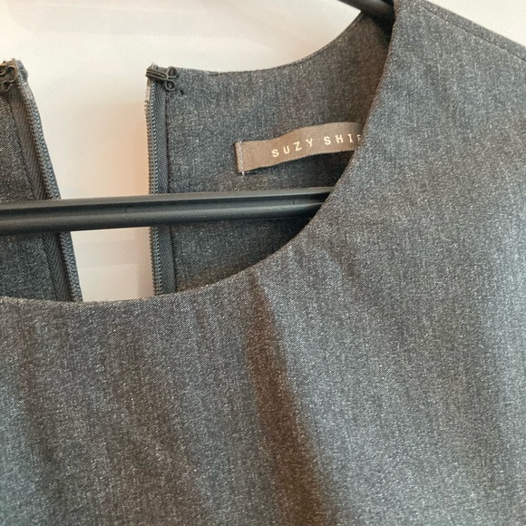 👗Suzy Shier Charcoal Grey with Black Lace Sleeveless Body Con Dress + Belt👗 - Picture 4 of 6
